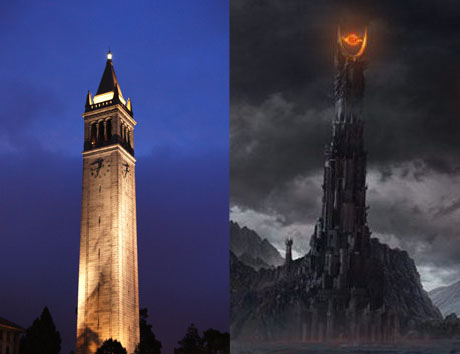 The Two Towers: Berkeley Campanile and Barad-dur